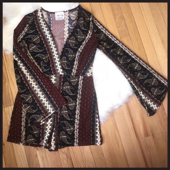 Sadie & Sage Other - Sadie & Sage long-sleeved romper. Size L 🌺